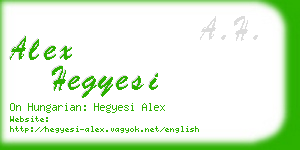 alex hegyesi business card